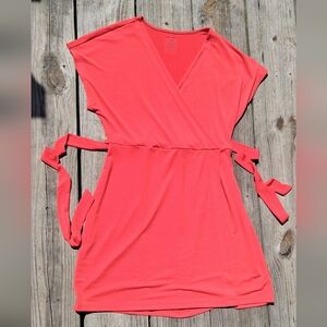 Nine West Coral Wrap-Style V-Neck Top